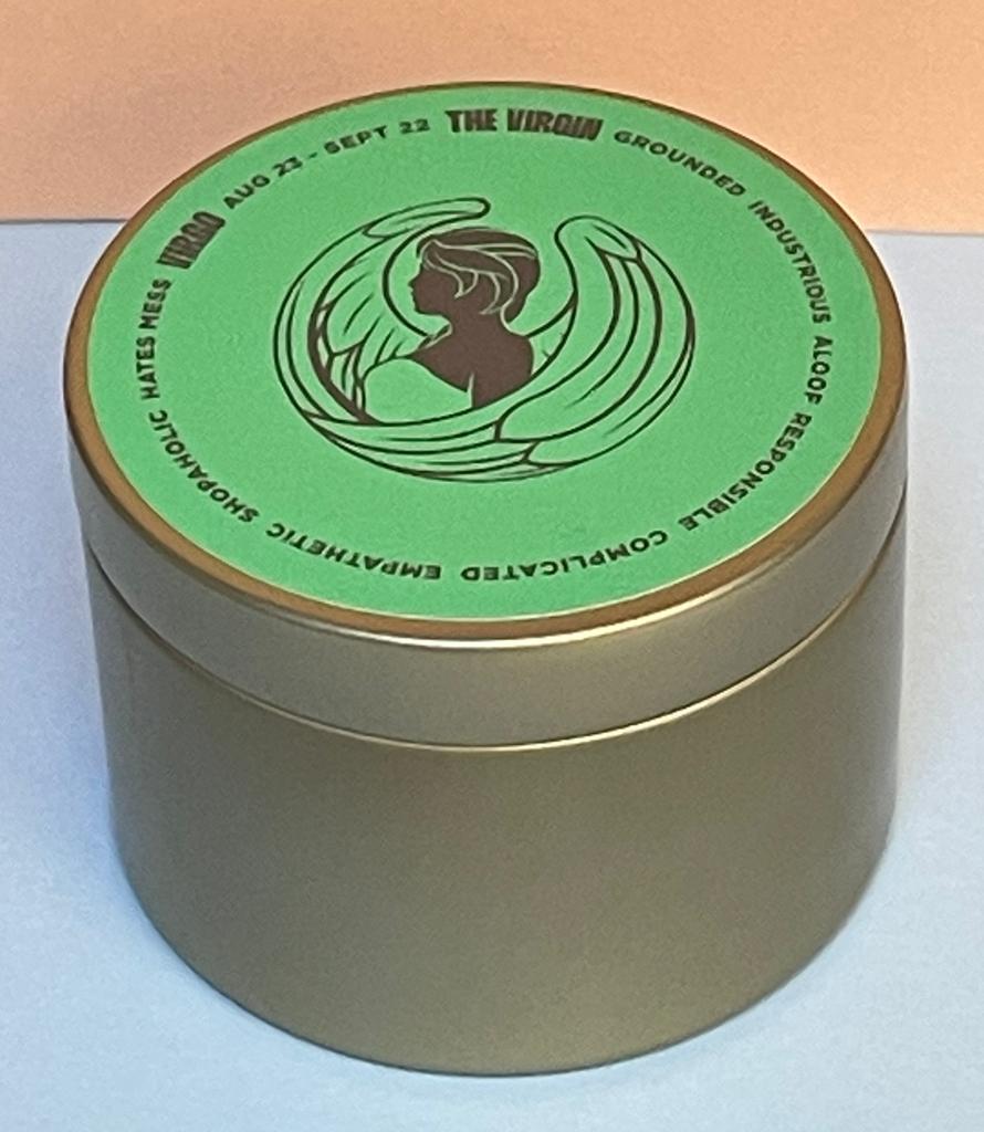 Zodiac Candle Tinny - Virgo - Gaudy & Prim