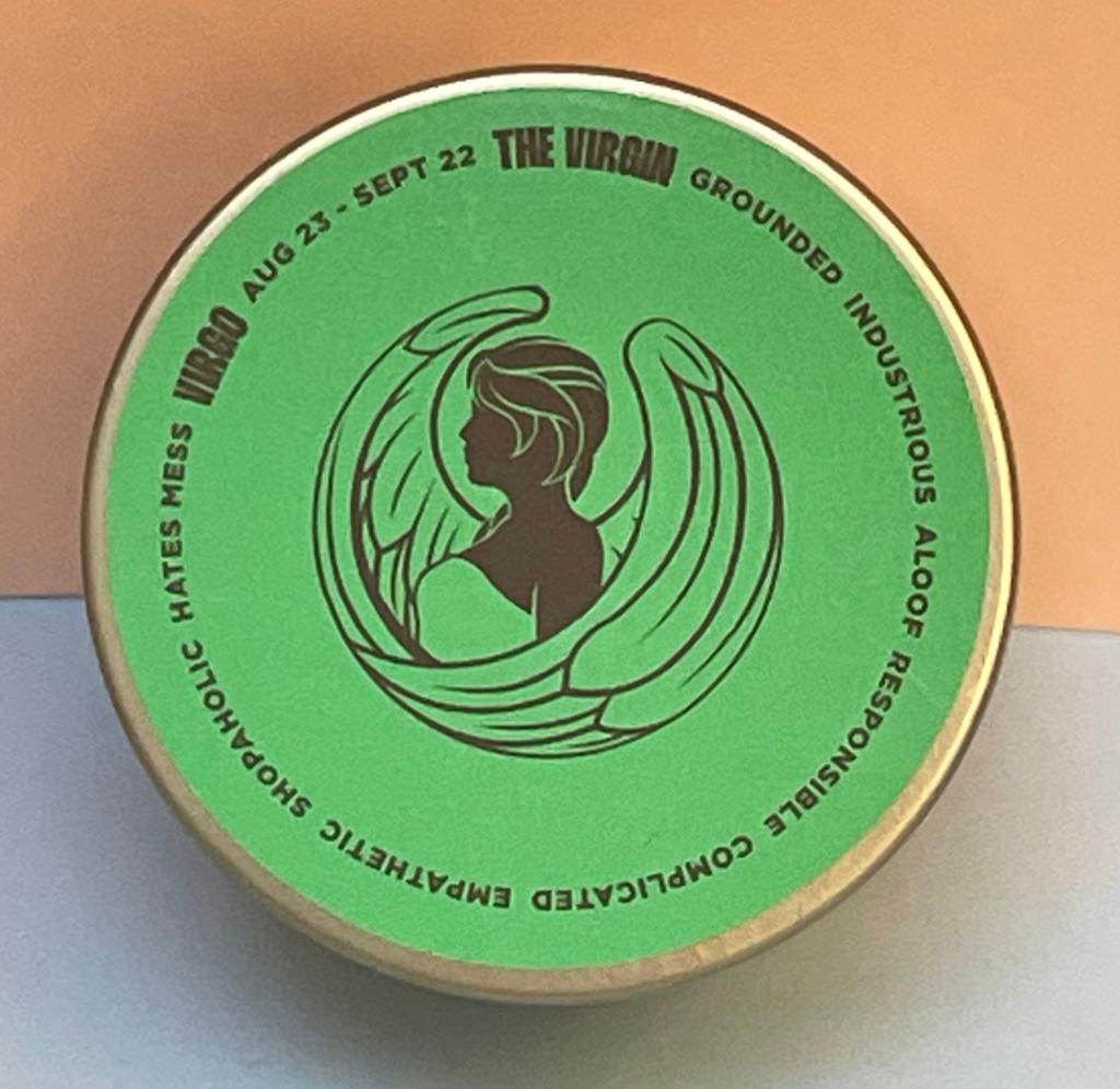 Zodiac Candle Tinny - Virgo - Gaudy & Prim