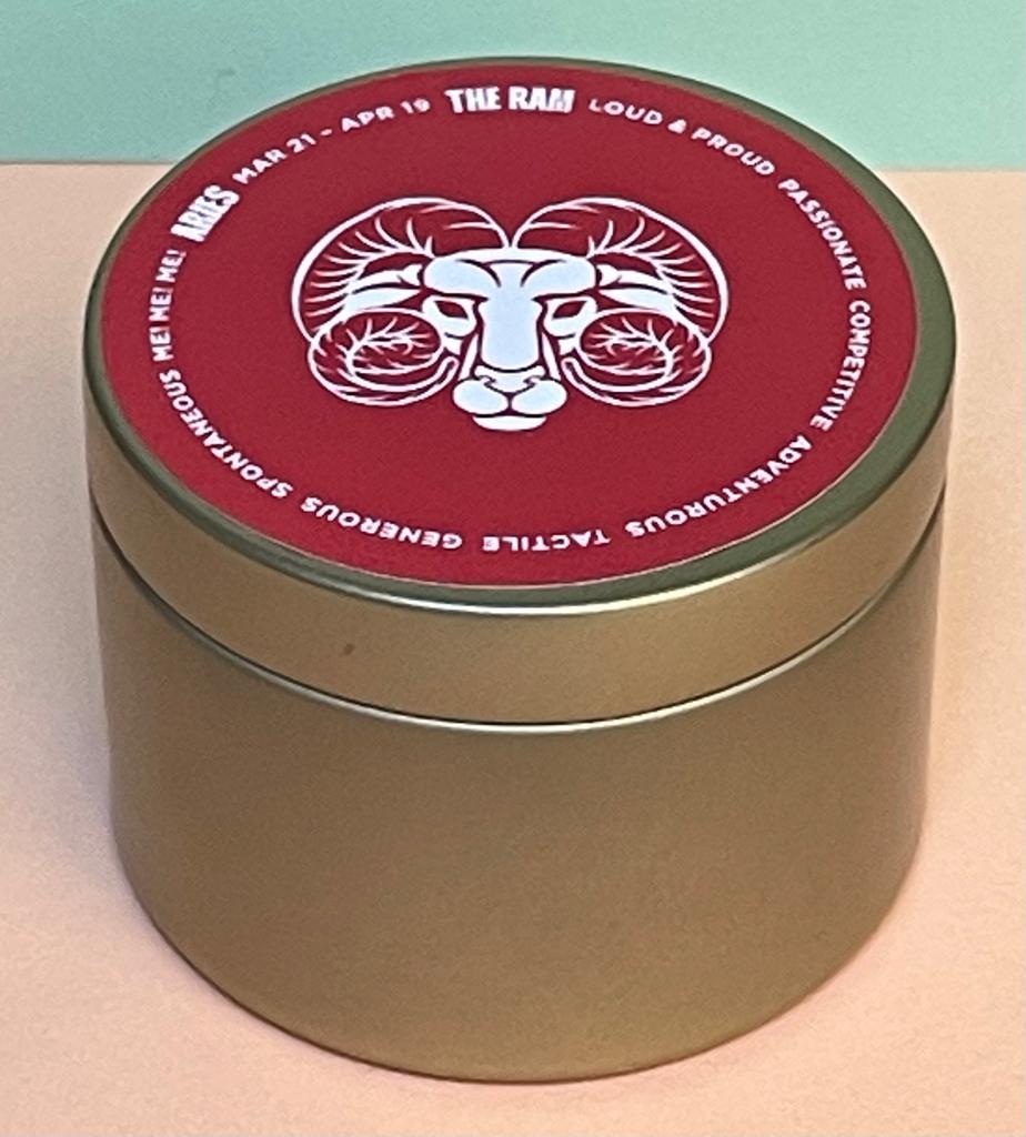 Zodiac Candle Tinny - Aries - Gaudy & Prim