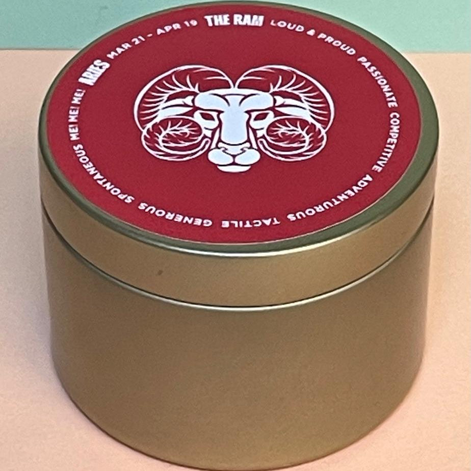 Zodiac Candle Tinny - Aries - Gaudy & Prim