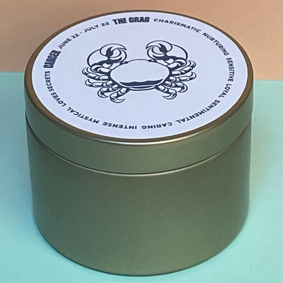 Zodiac Candle Tinny - Cancer - Gaudy & Prim