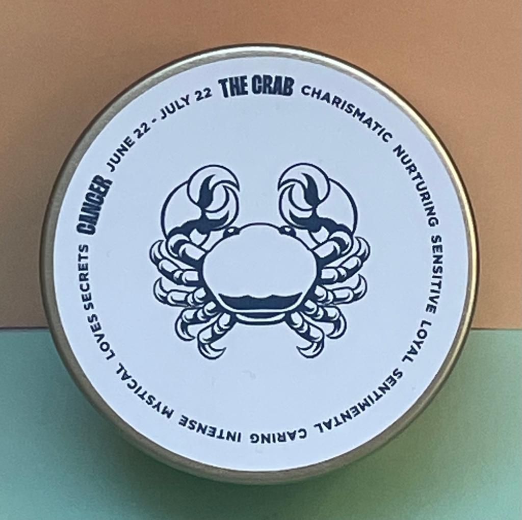 Zodiac Candle Tinny - Cancer - Gaudy & Prim
