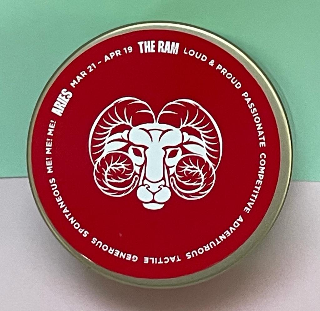 Zodiac Candle Tinny - Aries - Gaudy & Prim