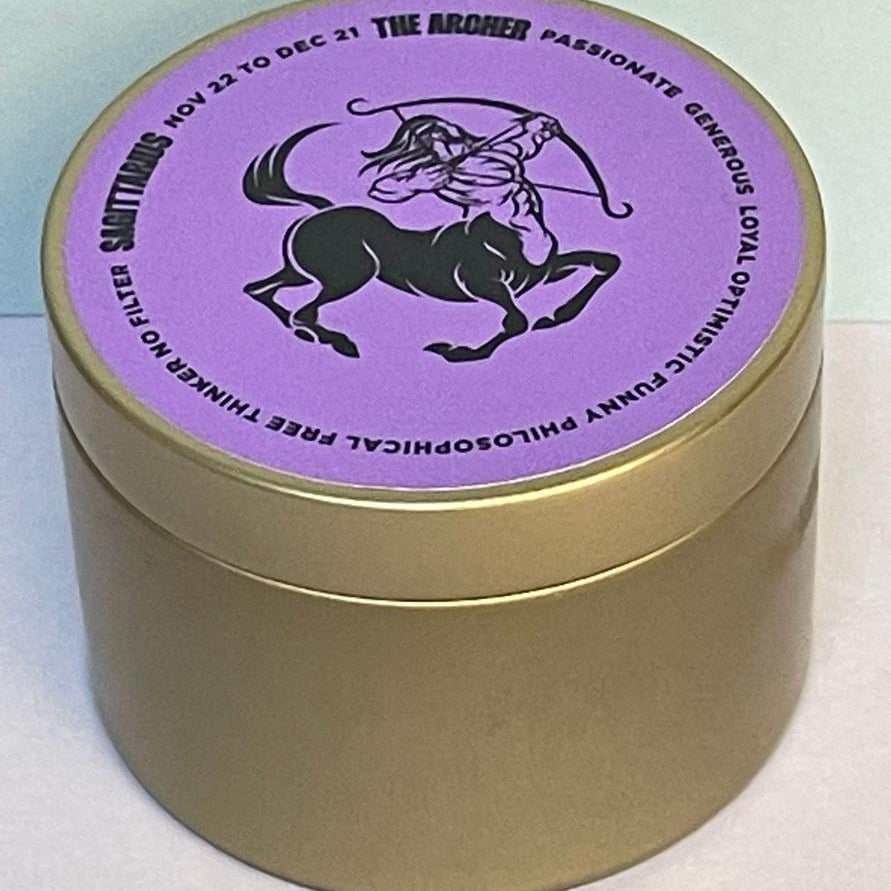 Zodiac Candle Tinny - Sagittarius - Gaudy & Prim