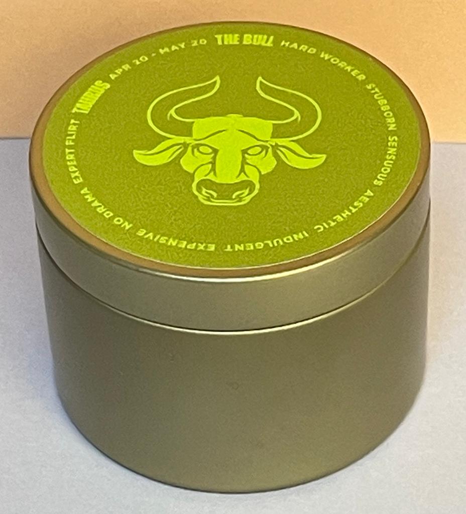 Zodiac Candle Tinny - Taurus - Gaudy & Prim