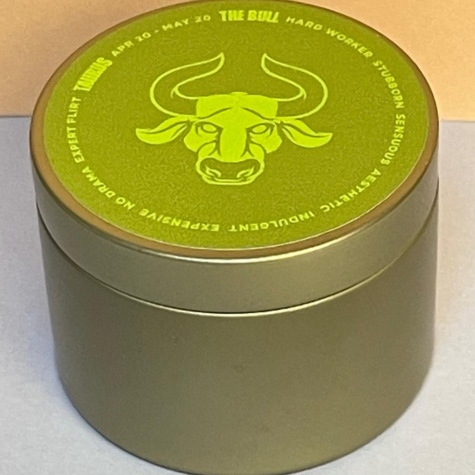 Zodiac Candle Tinny - Taurus - Gaudy & Prim