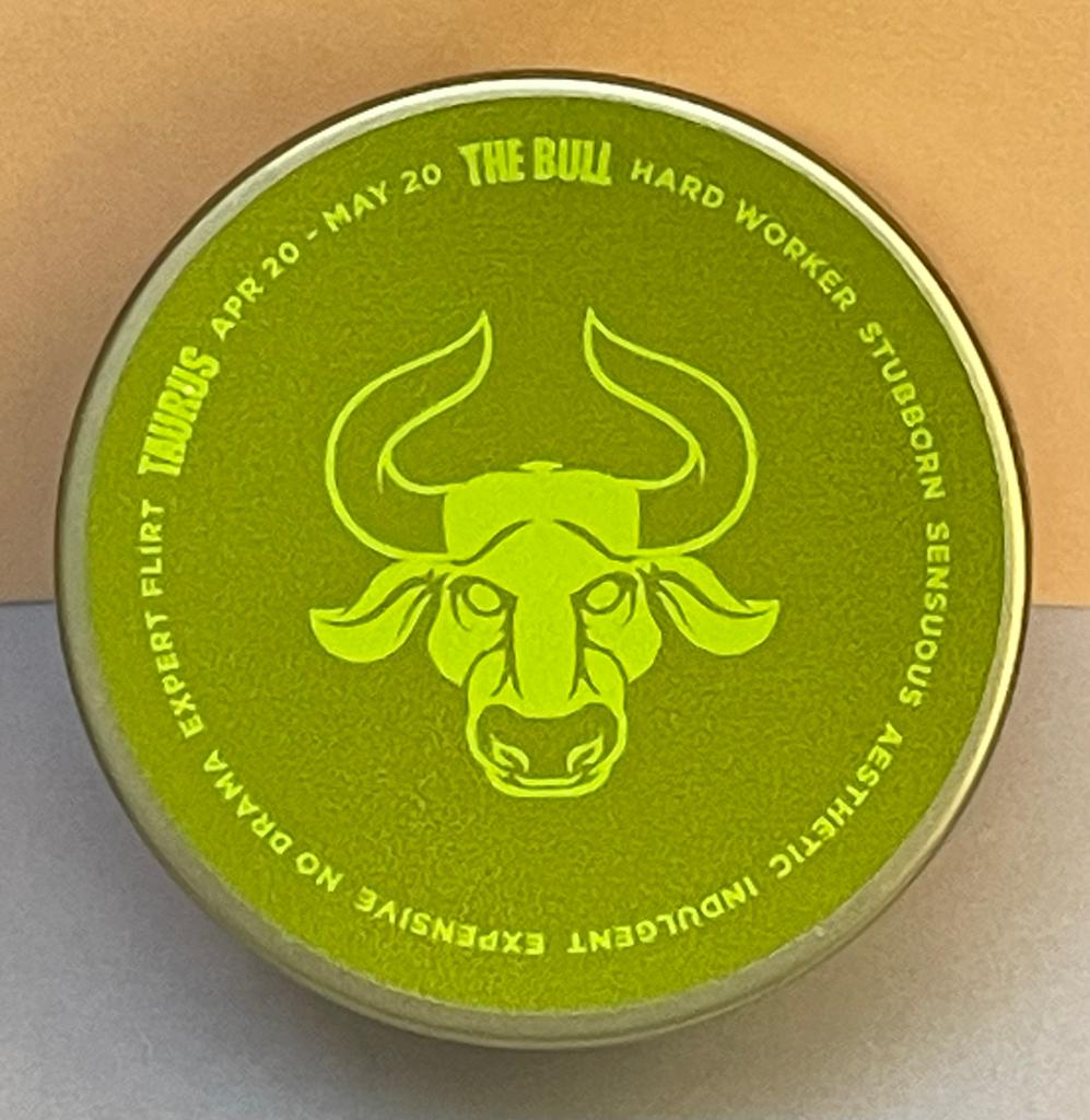 Zodiac Candle Tinny - Taurus - Gaudy & Prim