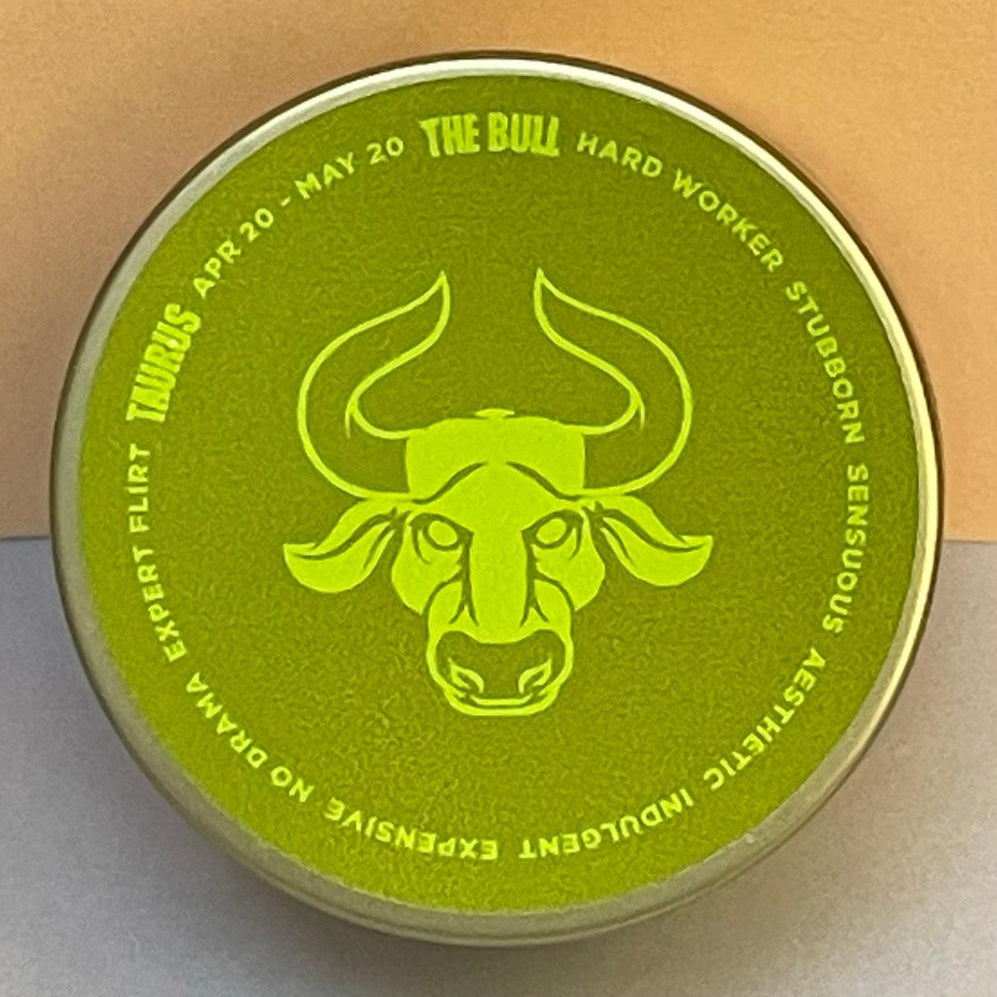 Zodiac Candle Tinny - Taurus - Gaudy & Prim