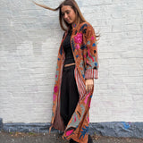 Suzani Velvet Jacket -Long - Botanical (Style 4 )