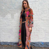 Suzani Velvet Jacket -Long - Botanical (Style 4 )