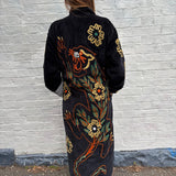 Suzani Velvet Jacket Long - Panther