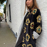 Suzani Velvet Jacket Long - Panther