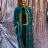 Suzani Velvet Jacket Long - Diamond (Style 1 )