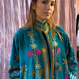 Suzani Velvet Jacket Long - Diamond (Style 1 )