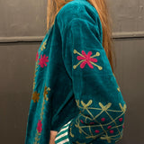 Suzani Velvet Jacket Long - Diamond (Style 1 )