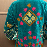 Suzani Velvet Jacket Long - Diamond (Style 1 )