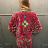 Suzani Velvet Jacket Long - Diamond (Style 1 )