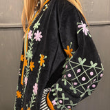 Suzani Velvet Jacket Long - Diamond (Style 1 )