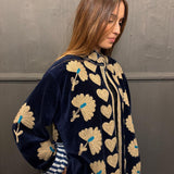 Suzani Velvet Jacket Long - Heart Border (Style 2 )