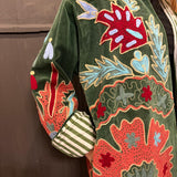 Suzani Velvet Jacket -Long - Botanical (Style 4 )