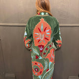 Suzani Velvet Jacket -Long - Botanical (Style 4 )