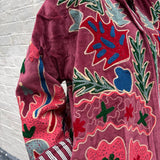 Suzani Velvet Jacket -Long - Botanical (Style 4 )