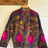 Suzani Velvet Jacket Short - Daisy