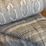 Cotton Block Print Quilt Mughal Grey