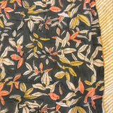 Cotton Block Print Quilt Olive Stripe