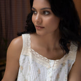 Rose Lace Strap Organic Cotton Nightie