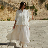 Amelie Tutu Slip Dress Long Warm White