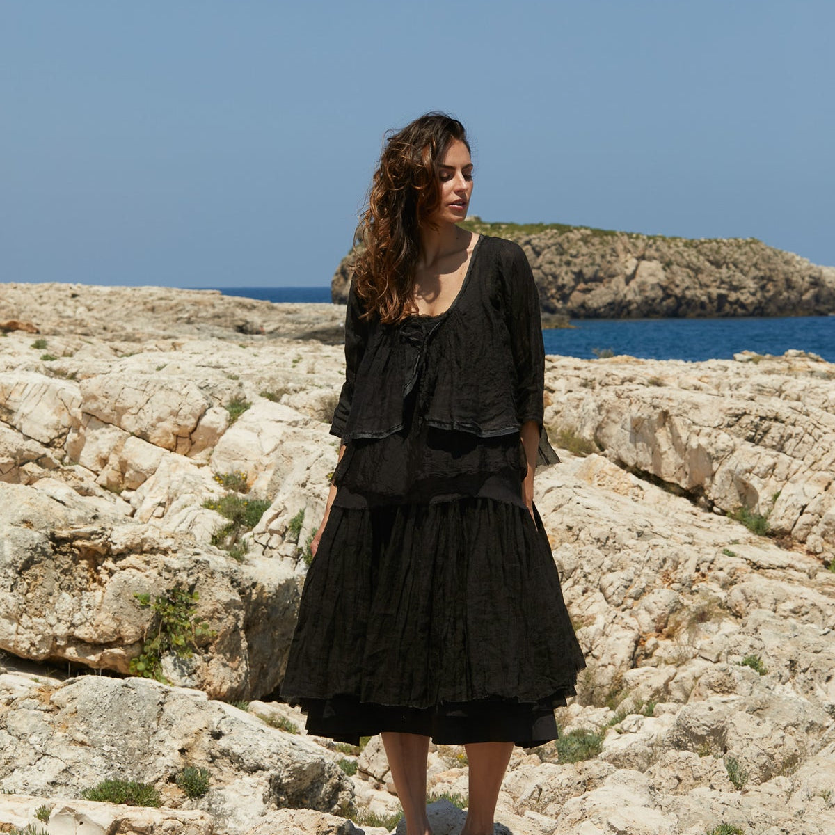 Amelie Tutu Slip Dress Black Short - Gaudy & Prim