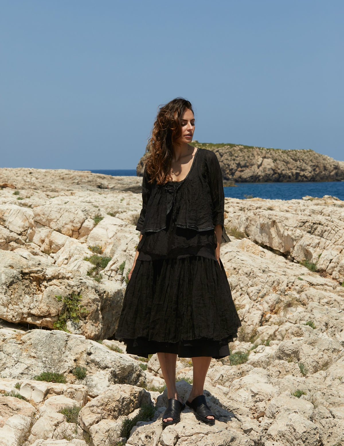Amelie Tutu Slip Dress Black Short - Gaudy & Prim