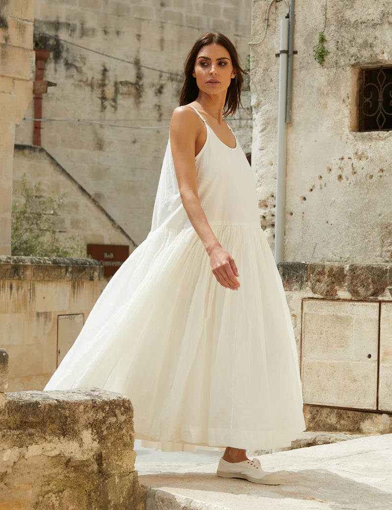 Tutu Slip Dress Long Warm White- Cream - Gaudy & Prim