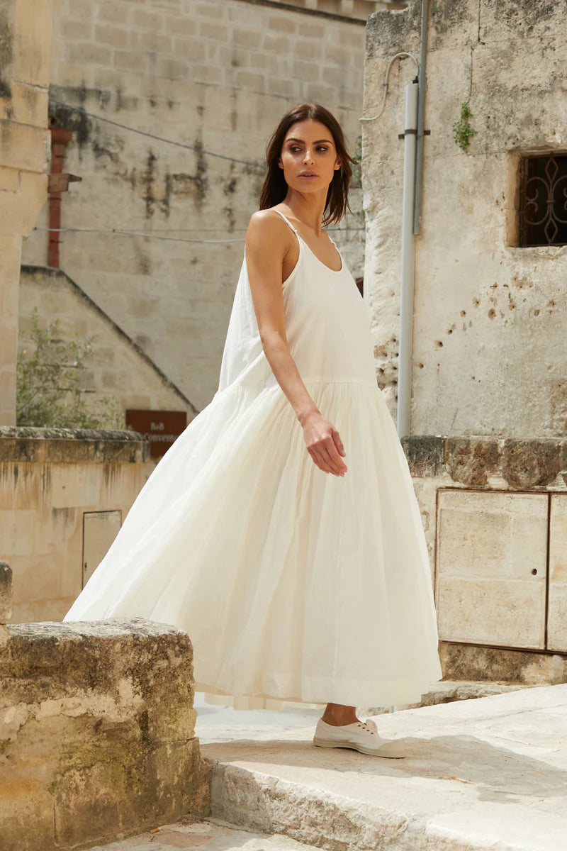 Tutu Slip Dress Long Warm White- Cream - Gaudy & Prim