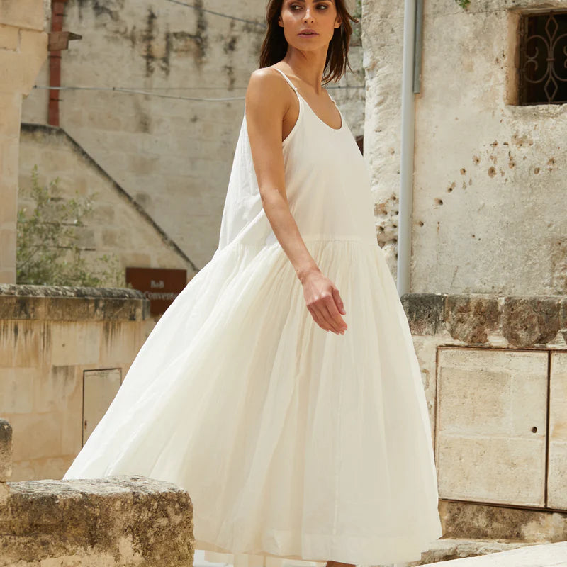 Tutu Slip Dress Long Warm White- Cream - Gaudy & Prim