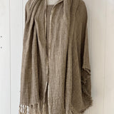 Petra Fringed Scarf Olive