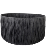 Lamp Shade - Black Raffia Drum