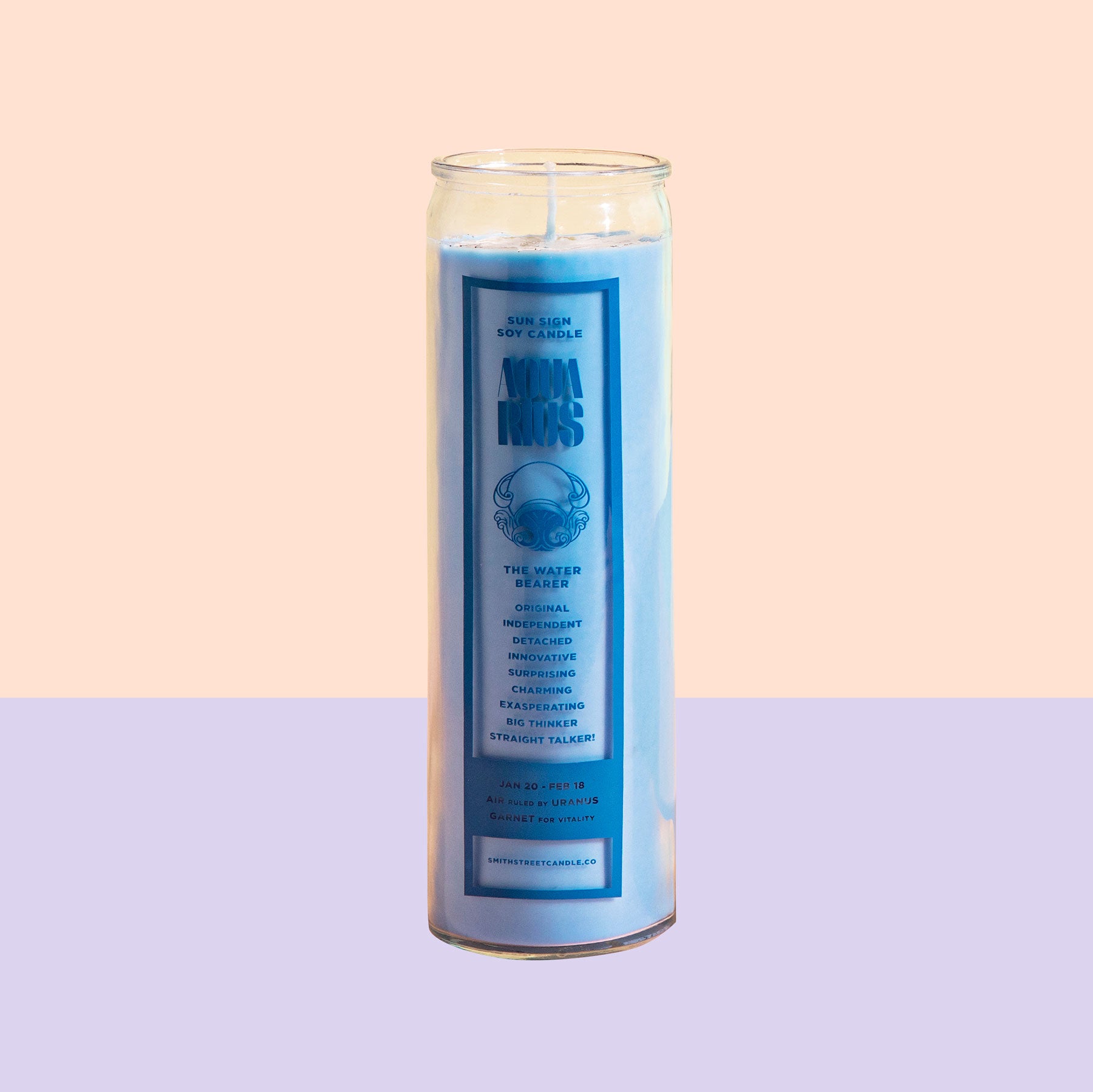 Zodiac Candle - Aquarius - Gaudy & Prim