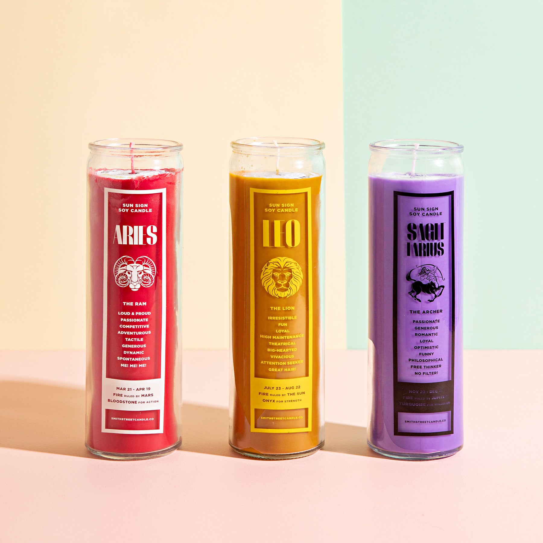 Zodiac Candle - Leo - Gaudy & Prim