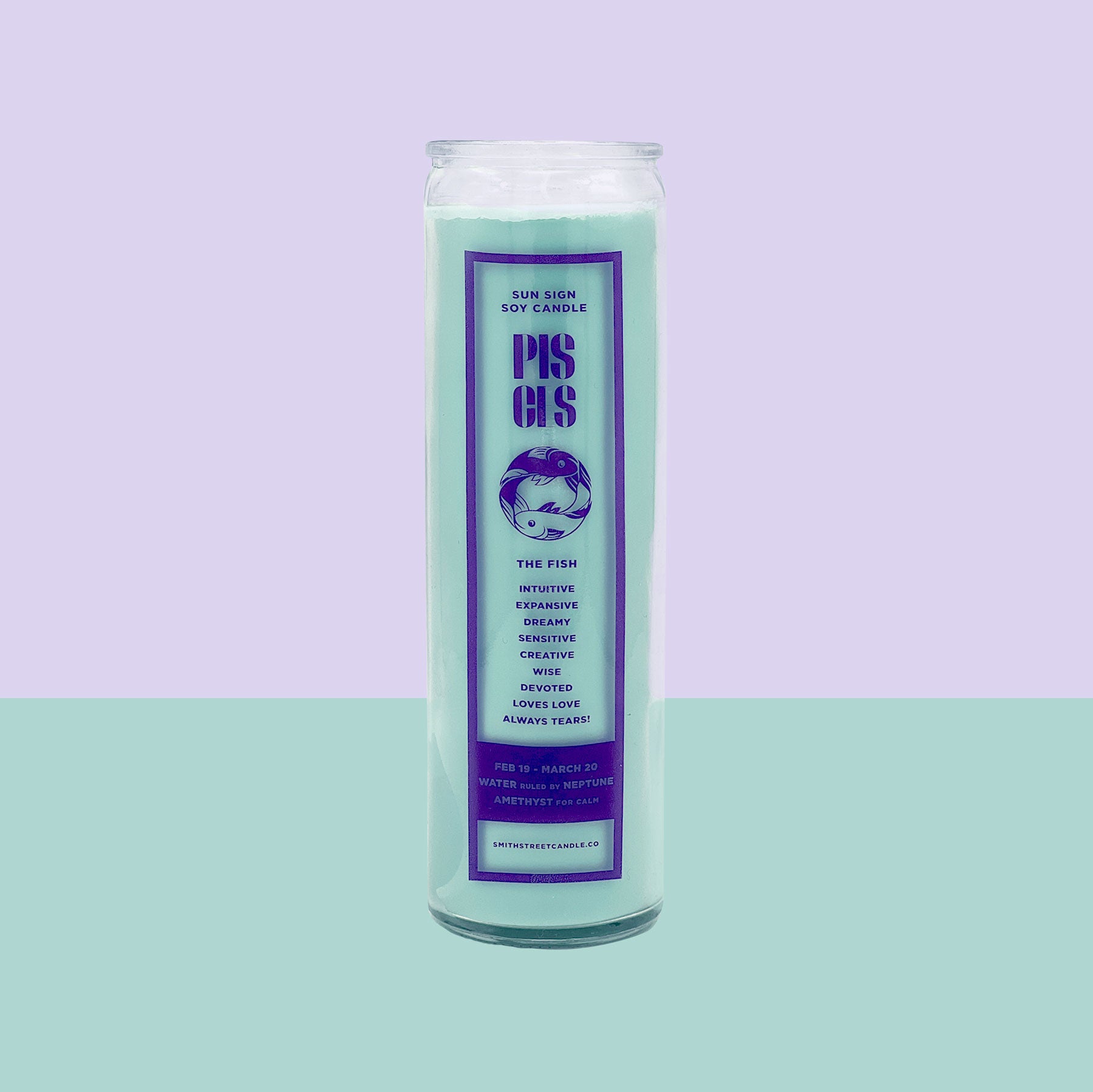 Zodiac Candle - Pisces - Gaudy & Prim