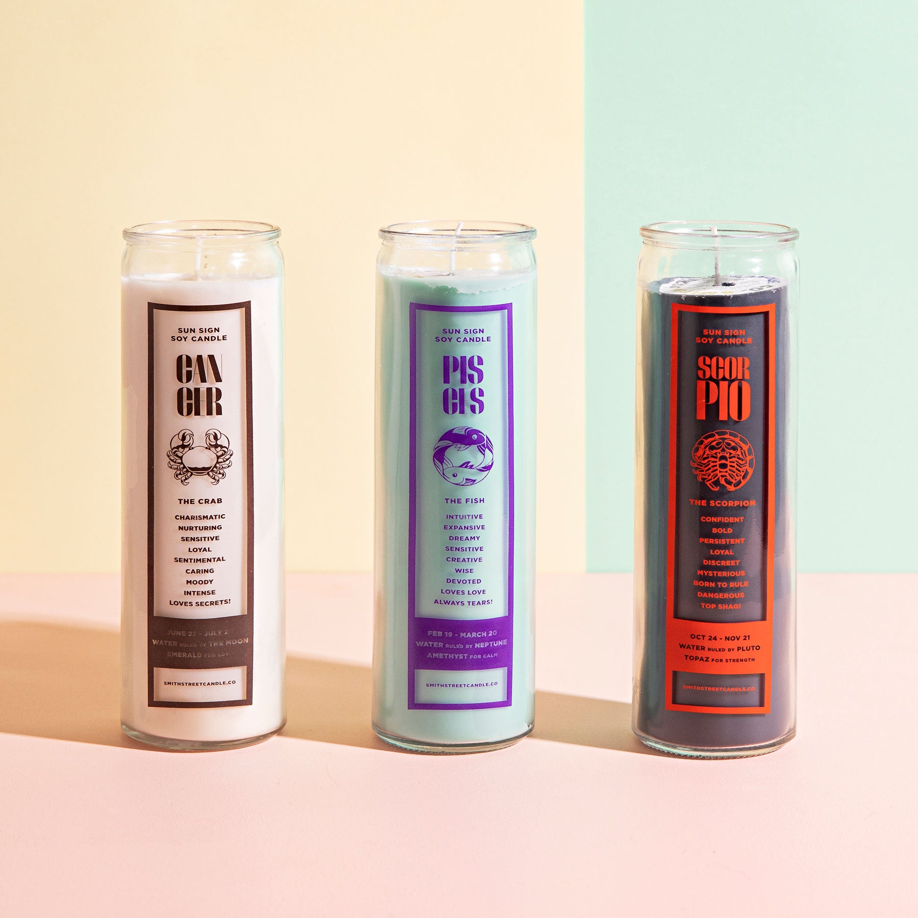 Zodiac Candle - Cancer - Gaudy & Prim