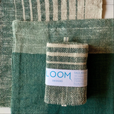 Loom Face Washers 2 PK Green Stripe/ Green on Green