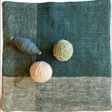 Loom Face Washers 2 PK Green Stripe/ Green on Green