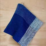 Loom Face Washers 2 Pack Indigo Check/ Indigo on Indigo