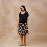 Reversible skirt - Elsie and Sunflowers print