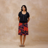 Reversible skirt - Elsie and Sunflowers print
