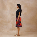 Reversible skirt - Elsie and Sunflowers print