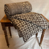 Cotton Block Print Quilt Natural Taupe