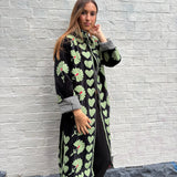 Suzani Velvet Jacket Long - Heart Border (Style 2 )